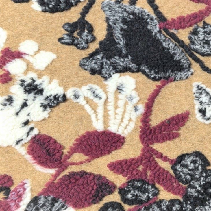 3D Vintage Floral Jacquard Coat Fabric